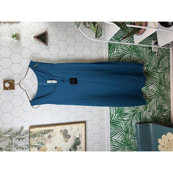 St. John Collection Studded Wool Blend Dress in Baltic Blue - Size - 12 - NWT - Picture 2 of 9